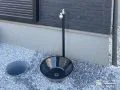スリムでスタイリッシュな印象の立水栓