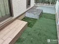 草むしり等のお手入れが大変だったお庭に人工芝を敷設した工事
