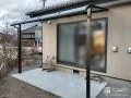 天候を気にせずに洗濯物干し等の家事ができるテラス屋根設置工事