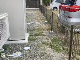 開放感を損なわないシンプルな境界フェンス[施工後]