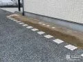 遊び心のあるデザインの玄関アプローチ