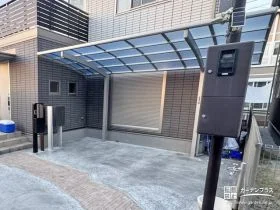 サイクルポートがわりに設置するカーポート[施工後]
