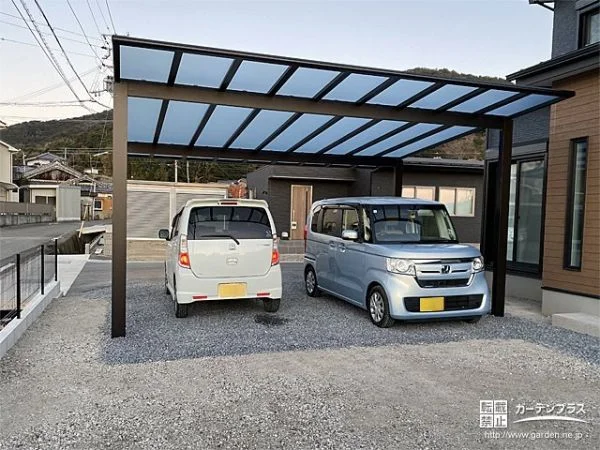 夏場の車内温度の上昇を防止できる屋根のカーポート設置工事