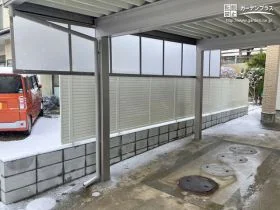 視線も雪もブロックする安心のサイドスクリーン[施工後]