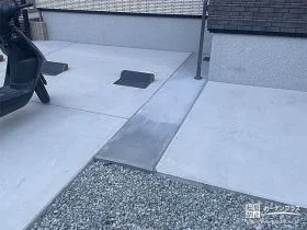 土間コンクリートで地面を平らに[施工後]