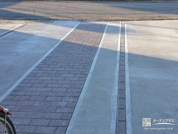 門周りをオープンにしてお車出し入れがしやすい駐車スペース工事