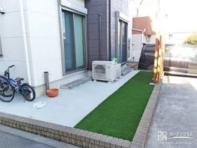 お庭境界の植栽を撤去しローメンテナンス化したリフォーム工事