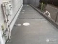 道路側のアプローチにも土間コンクリートを打設