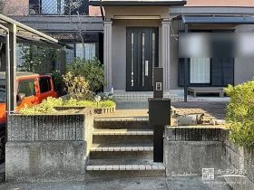 玄関の門扉やゲートを撤去してオープンにしたリフォーム工事