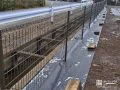 圧迫感を与えずに転落事故を防止するメッシュフェンスの設置工事