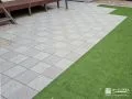 可愛らしいインターロッキングテラス