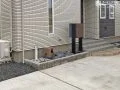 シンプルながら存在感のあるロックガーデン