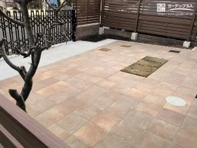 お手入れの手間が軽減するタイルテラス[施工後]