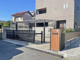 セキュリティ性が高まる駐車スペースのリフォーム工事