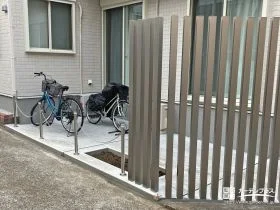 視線をやわらげた駐輪スペース[施工後]