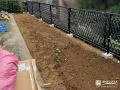 モダンなひし形をしたデザインのフェンス
