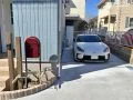 可愛らしいレンガがポイントのファサード