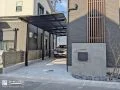 奥行きの長い敷地を活かした直線美が際立つモダンな新築外構