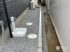 お手入れしやすく、清潔感のある犬走りに[施工後]