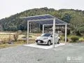 ボーダー目地がアクセントのスタイリッシュな駐車スペース工事