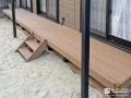 ステップを取り付けてお庭との行き来が快適なウッドデッキ工事