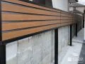 2段支柱を用い大人の視線の高さまでカバーしたフェンス設置工事