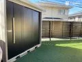 必要な道具をすっきりと収納できる物置