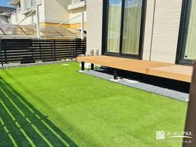 一年中きれいな緑が楽しめる心地よいお庭[施工後]