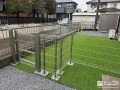 人工芝のお庭をフェンスで囲い小型犬用ドッグランにした工事