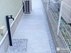 スタイリッシュな立水栓がお庭の利便性をより向上させた工事