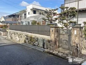 生垣をシンプルなフェンスに取り替えたローメンテナンス化工事