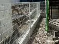 ホワイトカラーのメッシュフェンスで明るく境界を明確にした工事