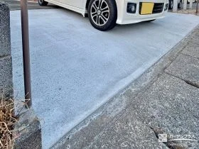お庭にコンクリートを打ち駐車スペースへとリフォームした工事