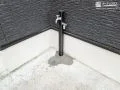 さりげないツートーンがスタイリッシュな立水栓