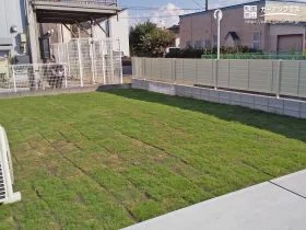 暮らしの楽しみが広がる芝生のお庭[施工後]