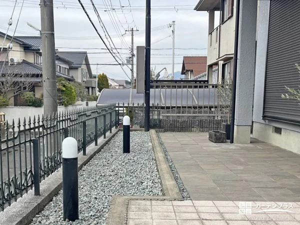 2種の照明の設置で夜間も安全なお庭と玄関周りのリフォーム工事