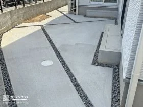 デザイン性・排水性の高いローメンテナンスなお庭[施工後]