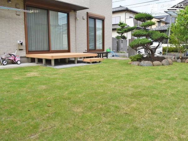 小さなお子様ものびのびと遊べる居心地のいいお庭リフォーム工事