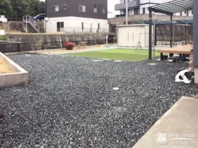 広々としたお庭全体への雑草対策[施工後]