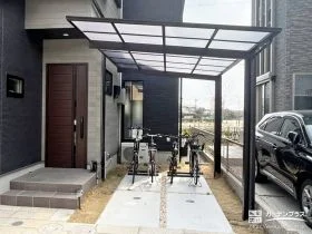 スタイリッシュにお車を守るカーポート[施工後]