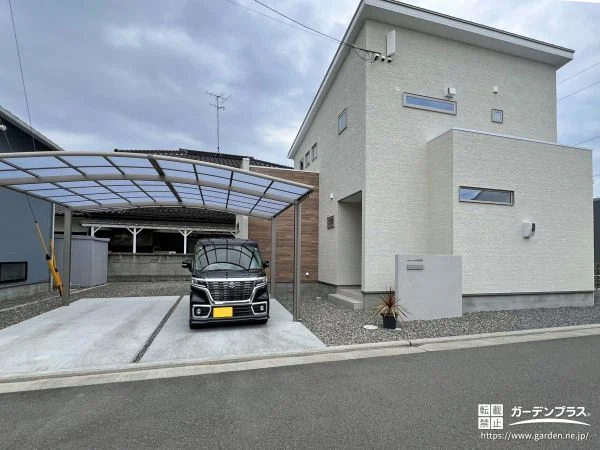 雨の日でも安心して快適にお使いいただける駐車スペース工事