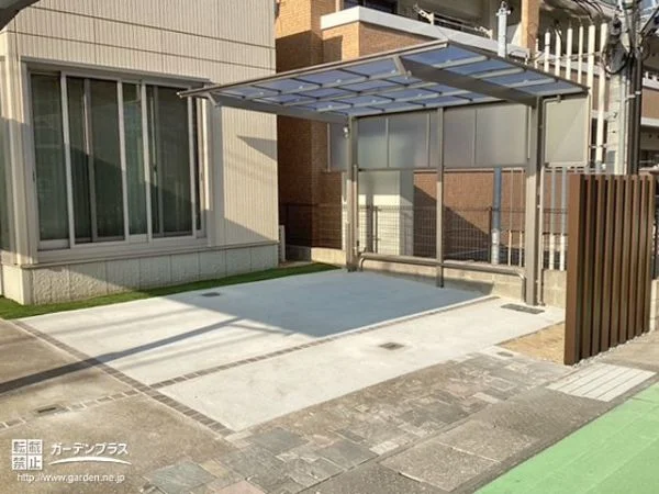 No.25322 雑草に悩まない！防犯も快適性も叶えた駐車＆駐輪リフォーム工事[施工後]