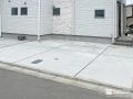 お車の出し入れが快適な駐車スペースとスリムな機能門柱設置工事