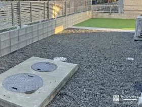 用途に合わせて美しく分けるお庭[施工後]