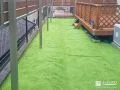 防草シートと人工芝の敷設により雑草のお悩みを解消した工事
