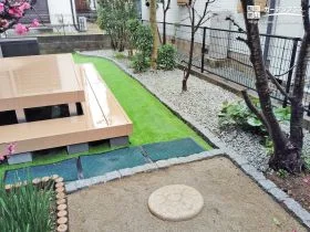 外の空気を楽しめる心地よいお庭へリフォーム工事