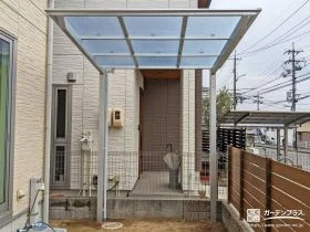 自転車を雨風から守るサイクルポート[施工後]