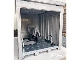 バイクガレージで日々安心して駐輪していただけます！