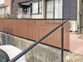 前庭をローメンテナンス化しフェンスで転落事故を防止した工事