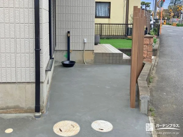 土間コンクリート打設で雑草対策もバッチリ